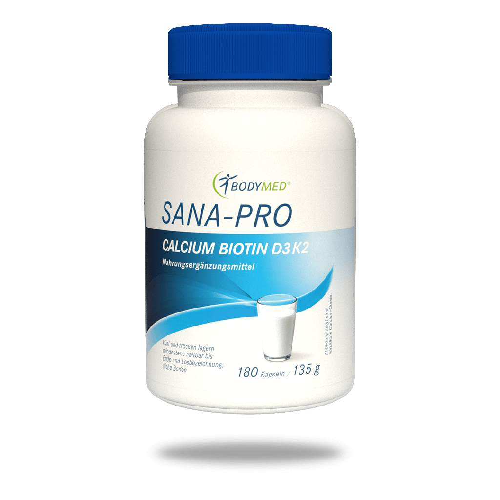 Bodymed SANA-PRO Calcium Biotin D3 K2 - 180 Kapseln